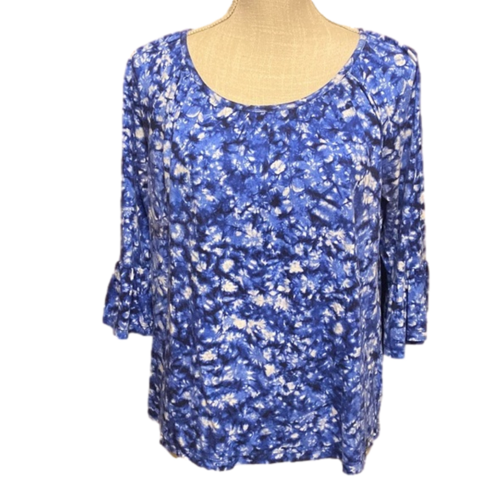 Michael Kors blue and white top